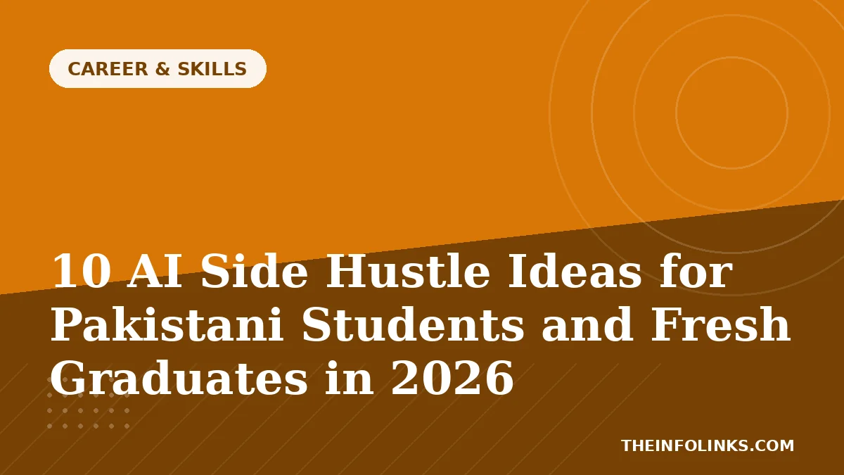 10 AI Side Hustle Ideas for Pakistani Students and Fresh Graduates in 2026 — TheInfoLinks