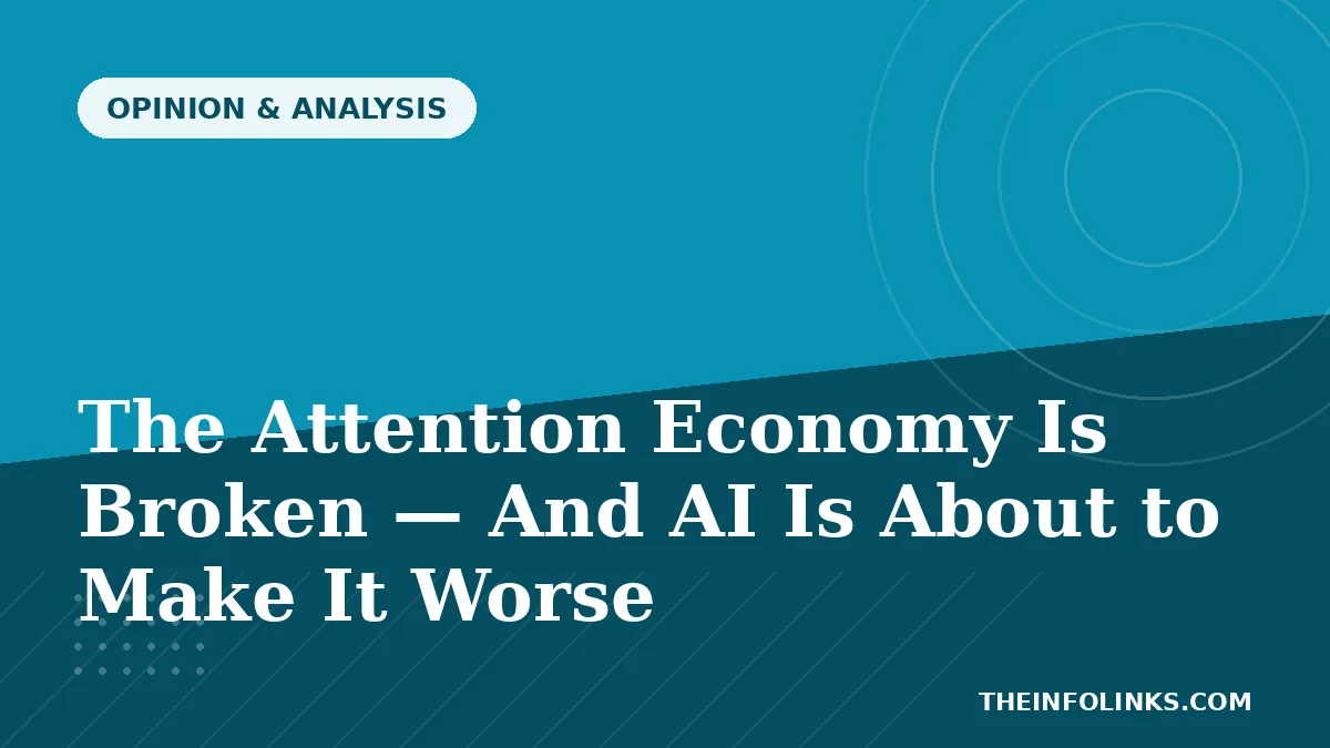The Attention Economy Is Broken — And AI Is About to Make It Worse — TheInfoLinks