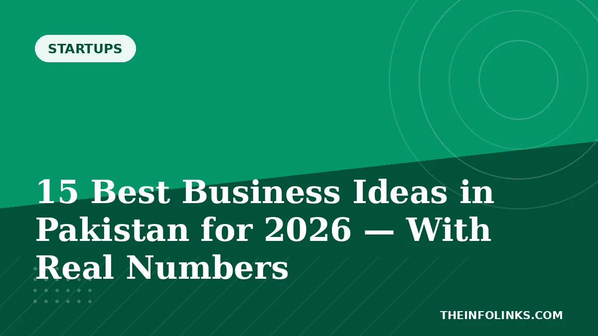 15 Best Business Ideas in Pakistan for 2026 — With Real Numbers — TheInfoLinks