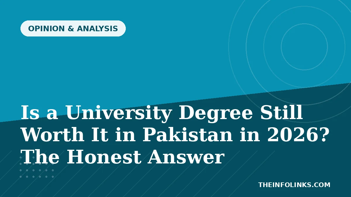 Is a University Degree Still Worth It in Pakistan in 2026? The Honest Answer — TheInfoLinks