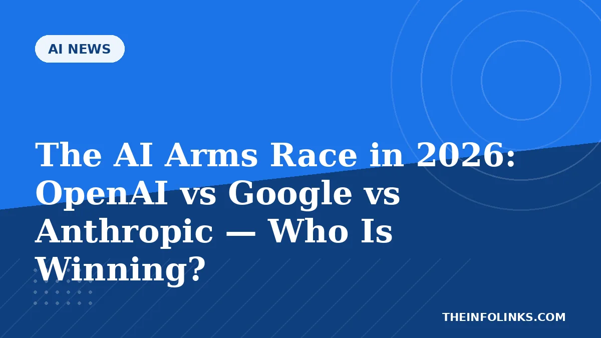 The AI Arms Race in 2026: OpenAI vs Google vs Anthropic — Who Is Winning? — TheInfoLinks