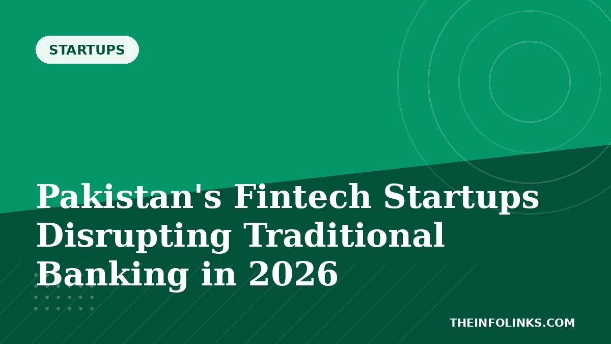 Pakistan's Fintech Startups Disrupting Traditional Banking in 2026 — TheInfoLinks