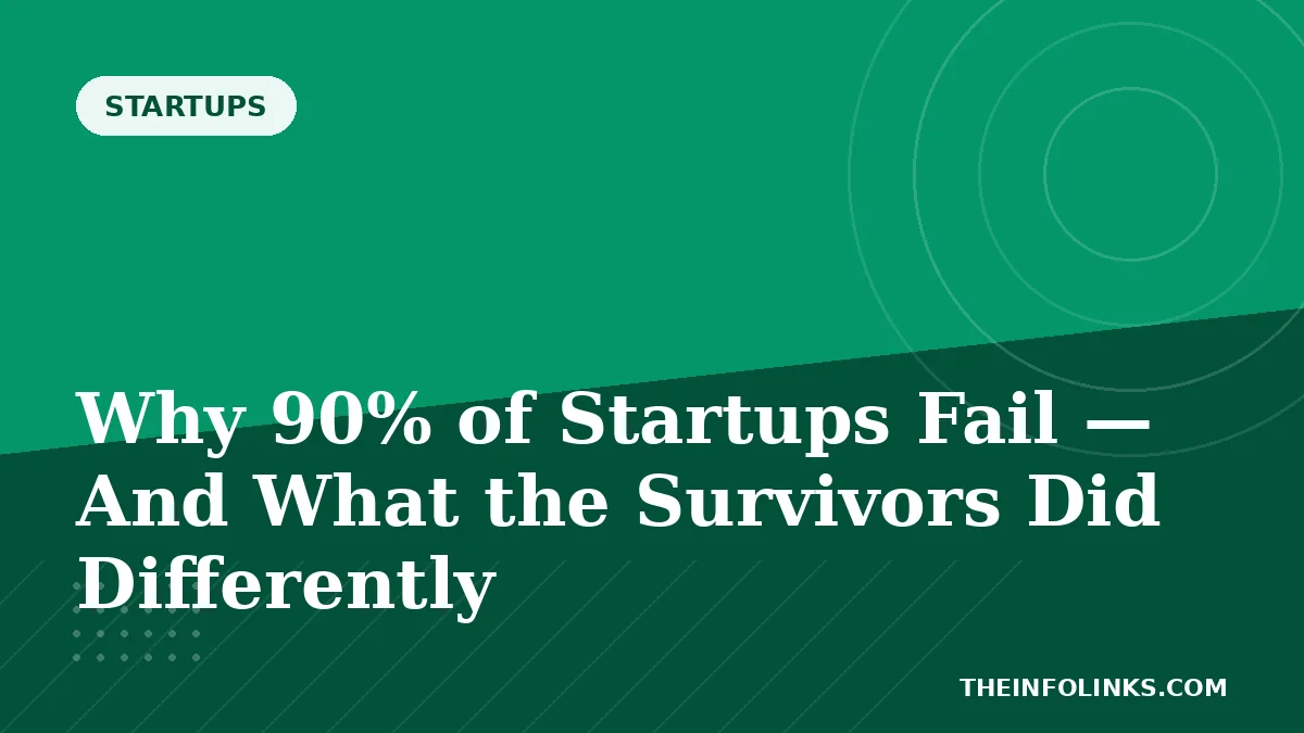 Why 90% of Startups Fail — And What the Survivors Did Differently — TheInfoLinks